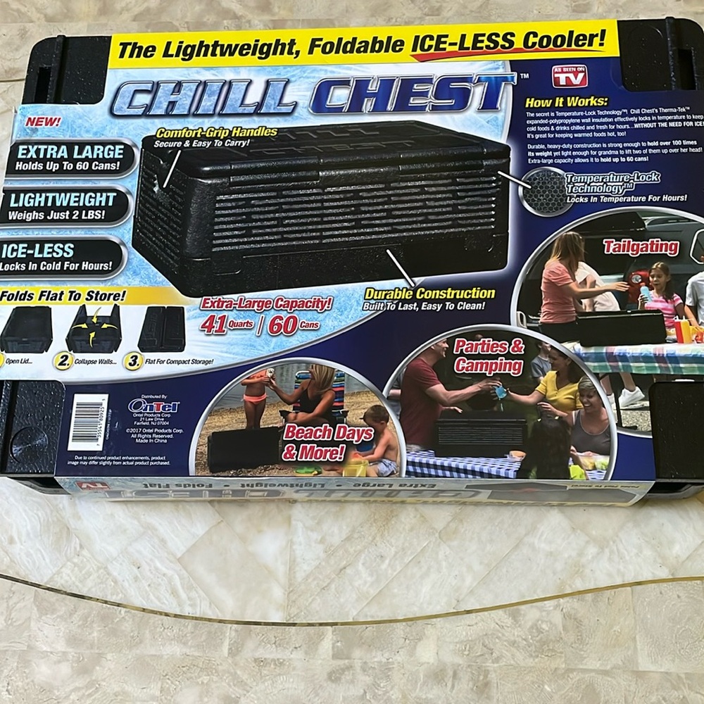 THE LIGHTWEIGHT,FOLDABLE ICE-LESS COOLER CHILL CHEST